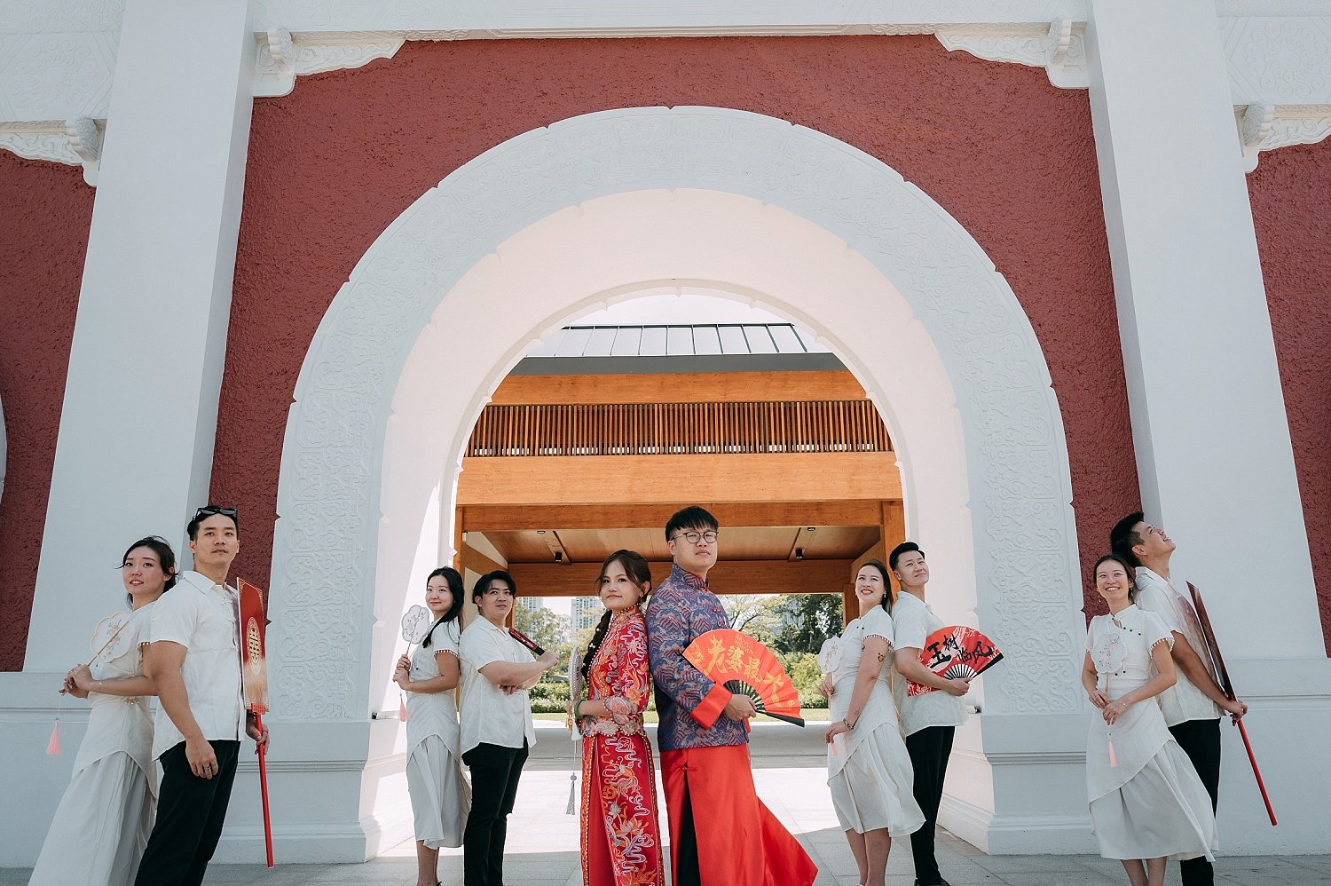 Chinese Garden Wedding outdoor shoot