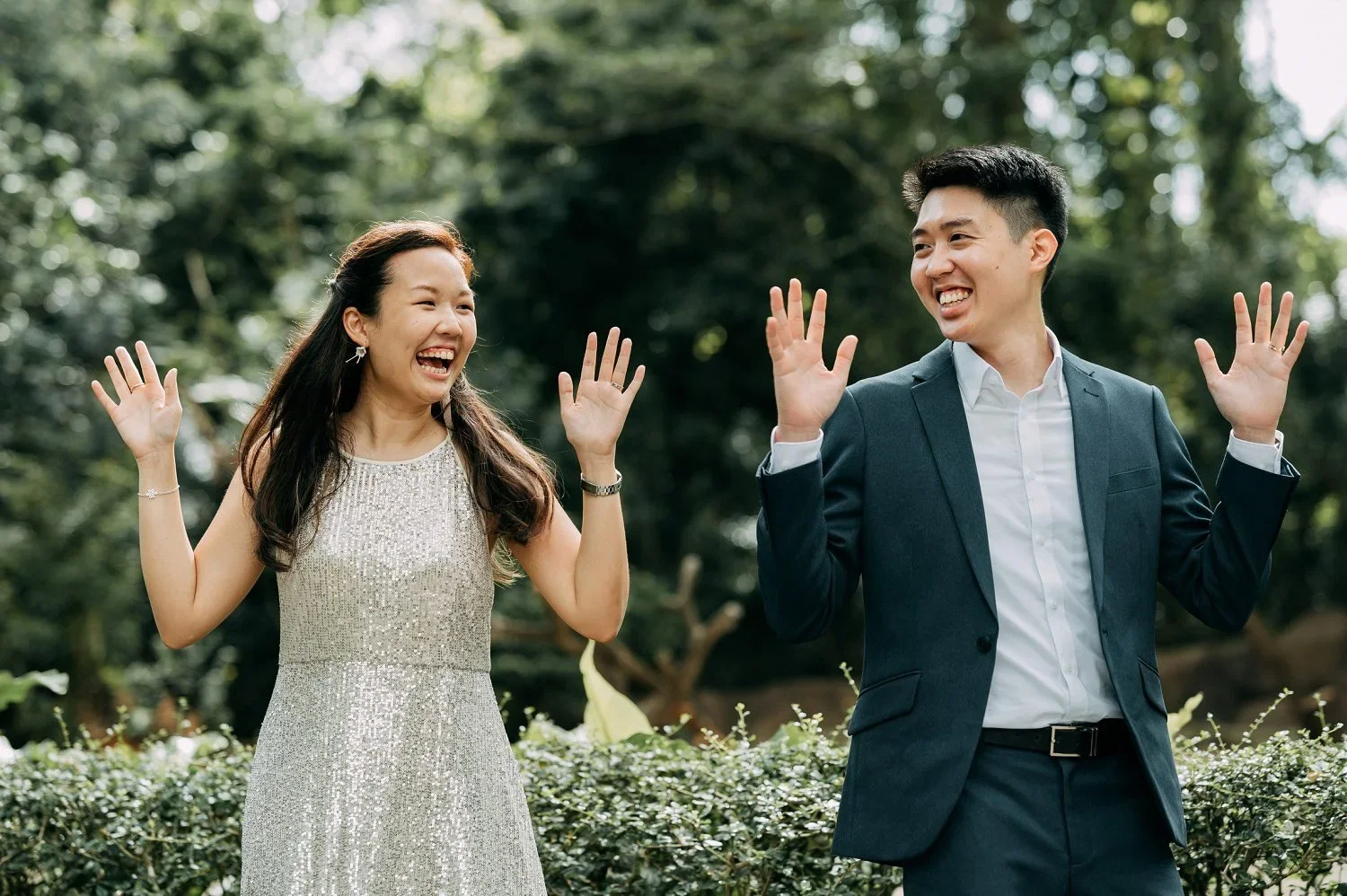 Cheerful Laughing Pose