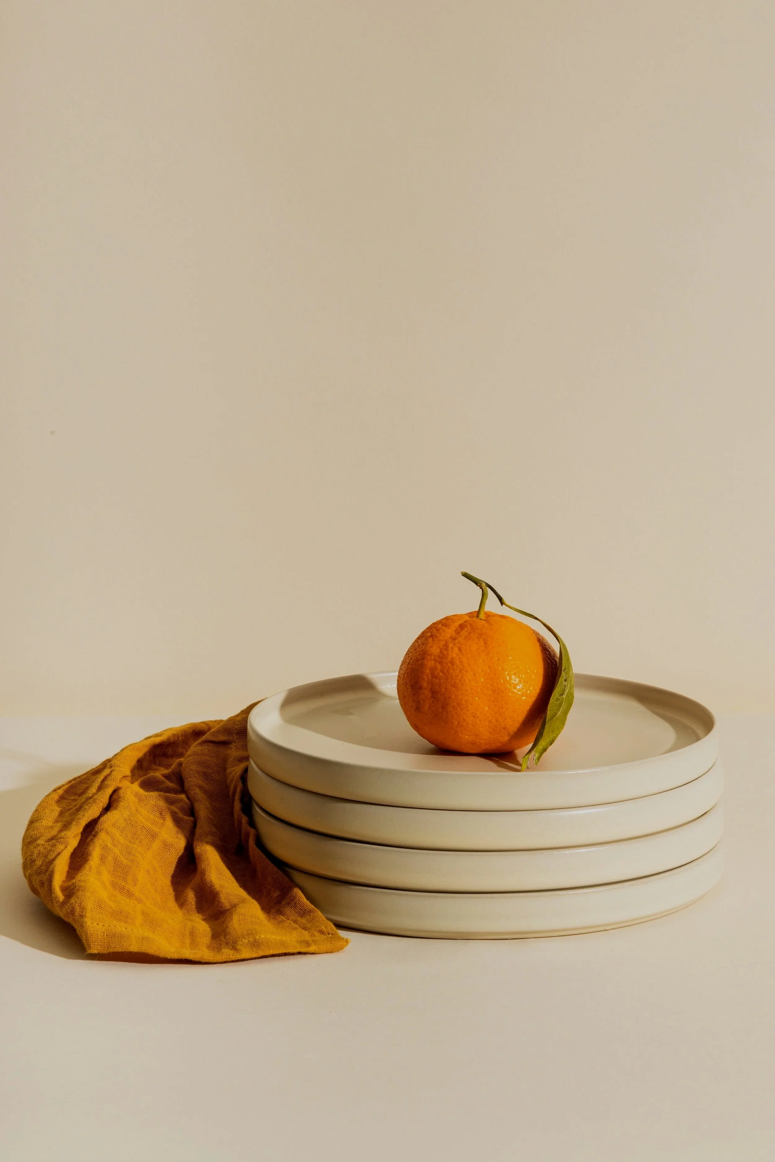plate and orange