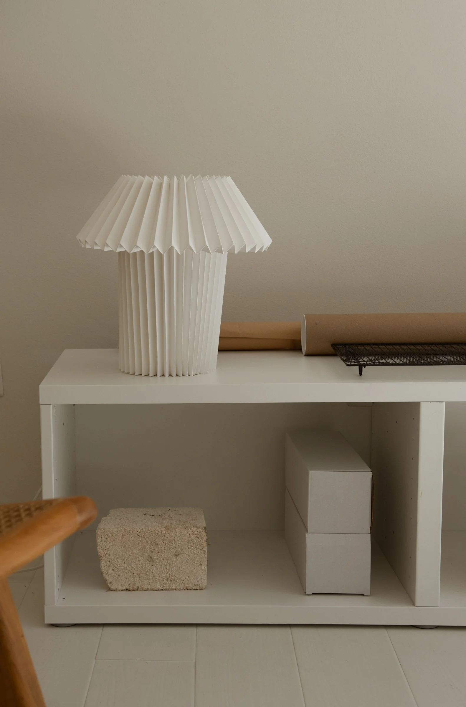 lamp on a side table