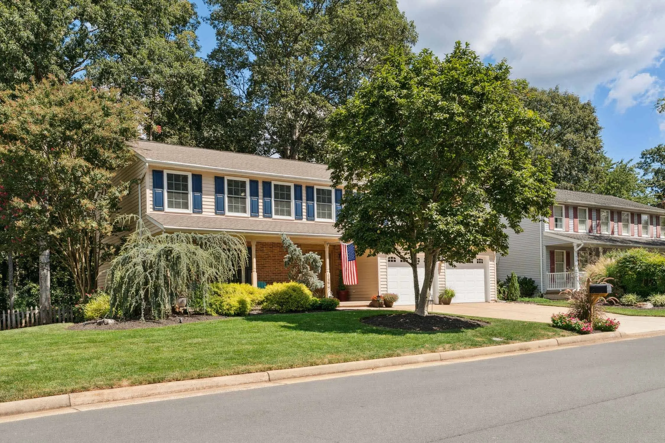 Exterior view of a custom home in Northern Virginia real estate market