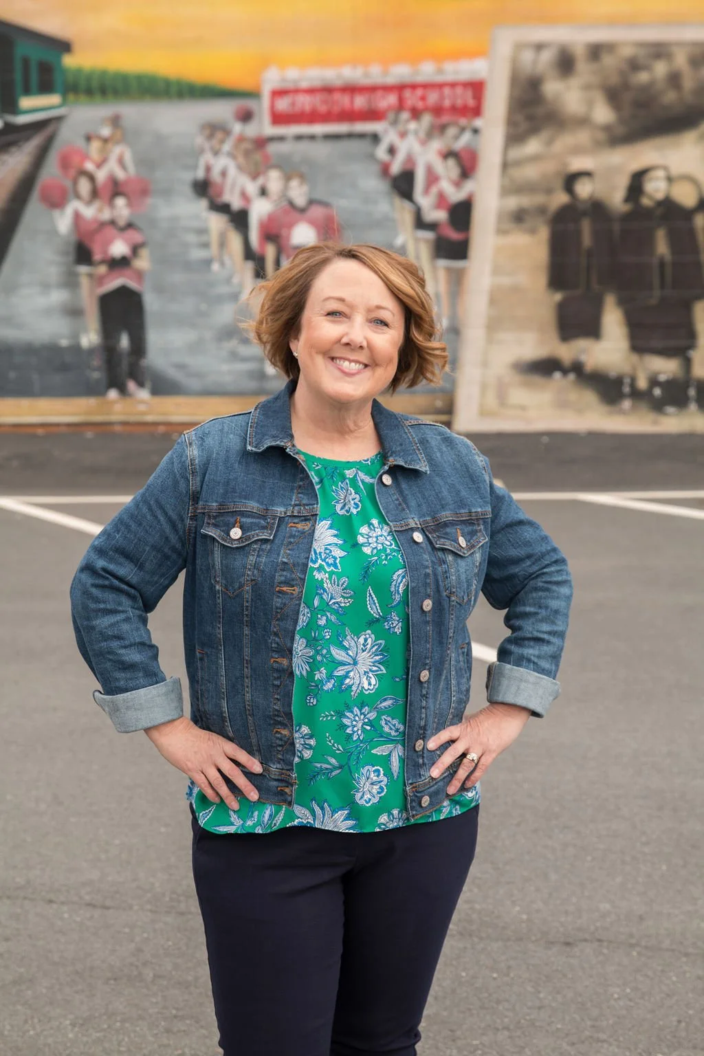 LeAnne Anies, Northern Virginia real estate agent and investor, photographed in downtown Herndon Virginia near local shops and restaurants