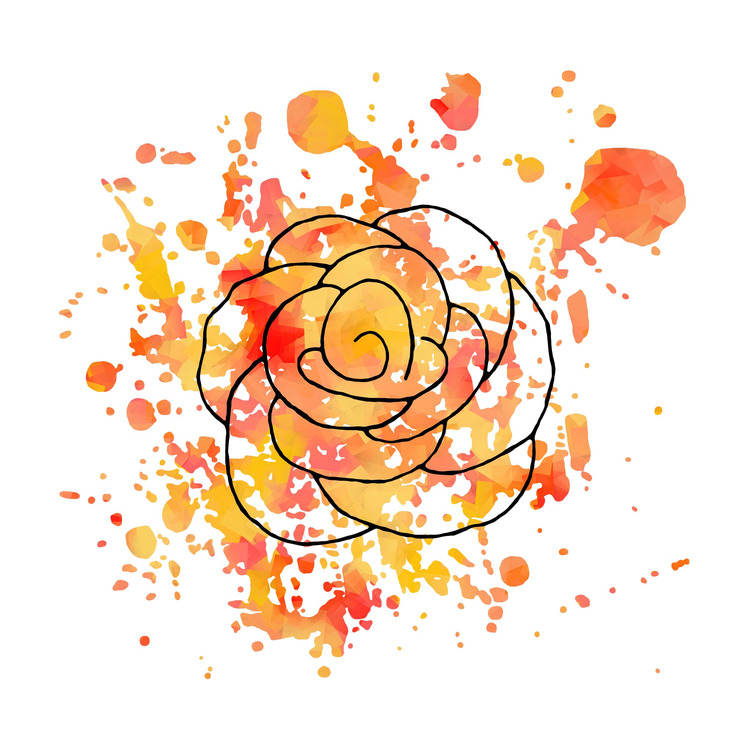 Summer Heat Splatter Rose