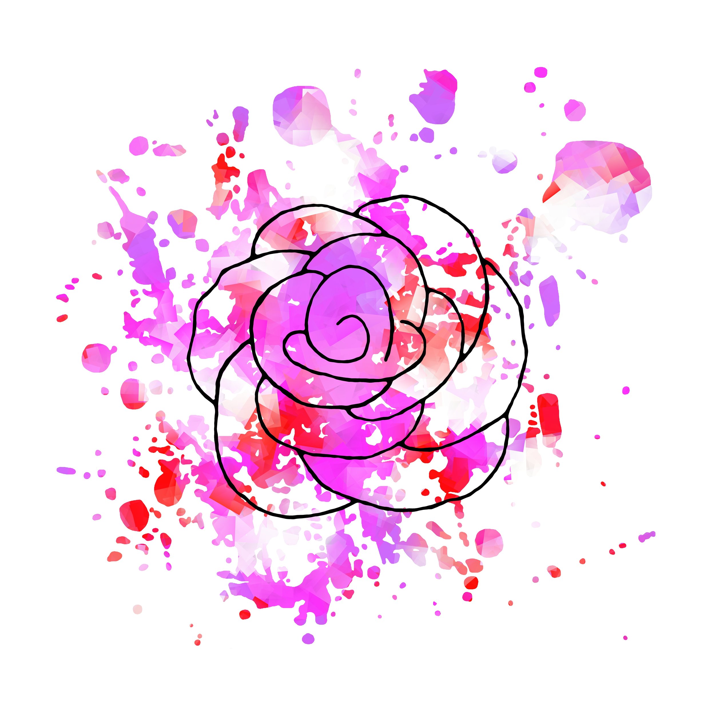 Valentine Splatter Rose