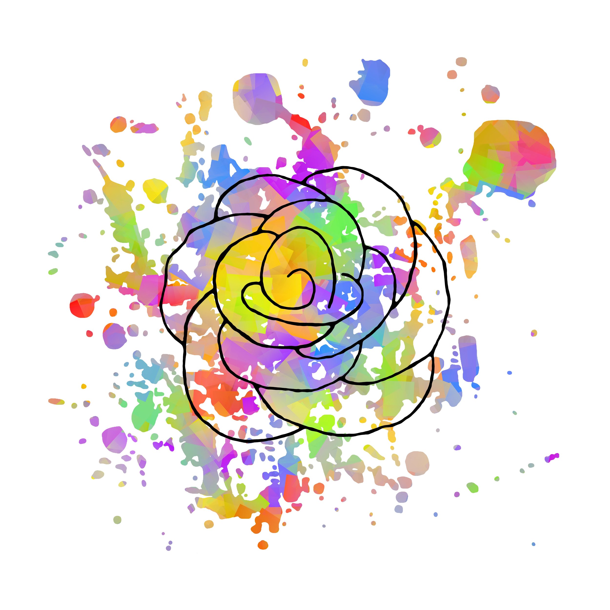 Rainbow Splatter Rose