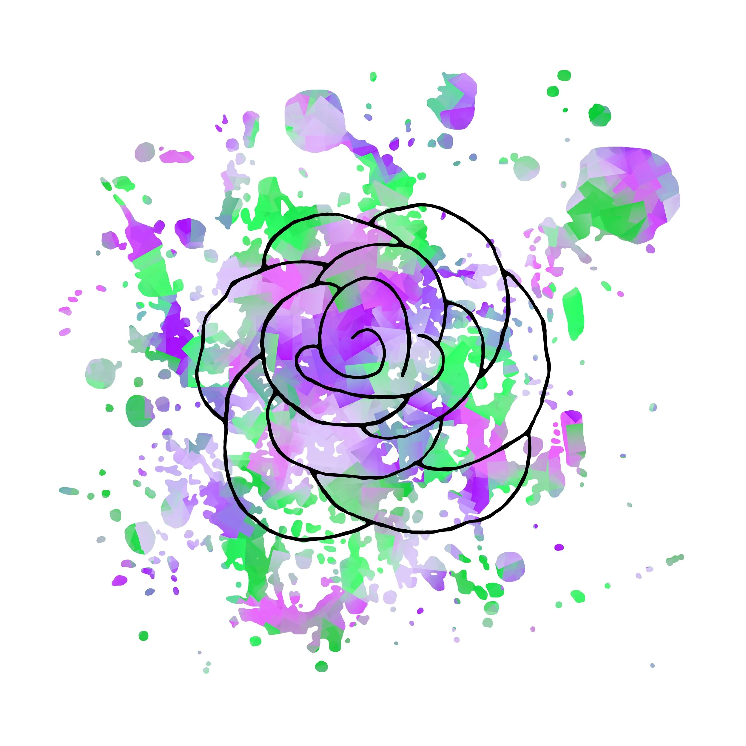 Spring Bloom Splatter Rose
