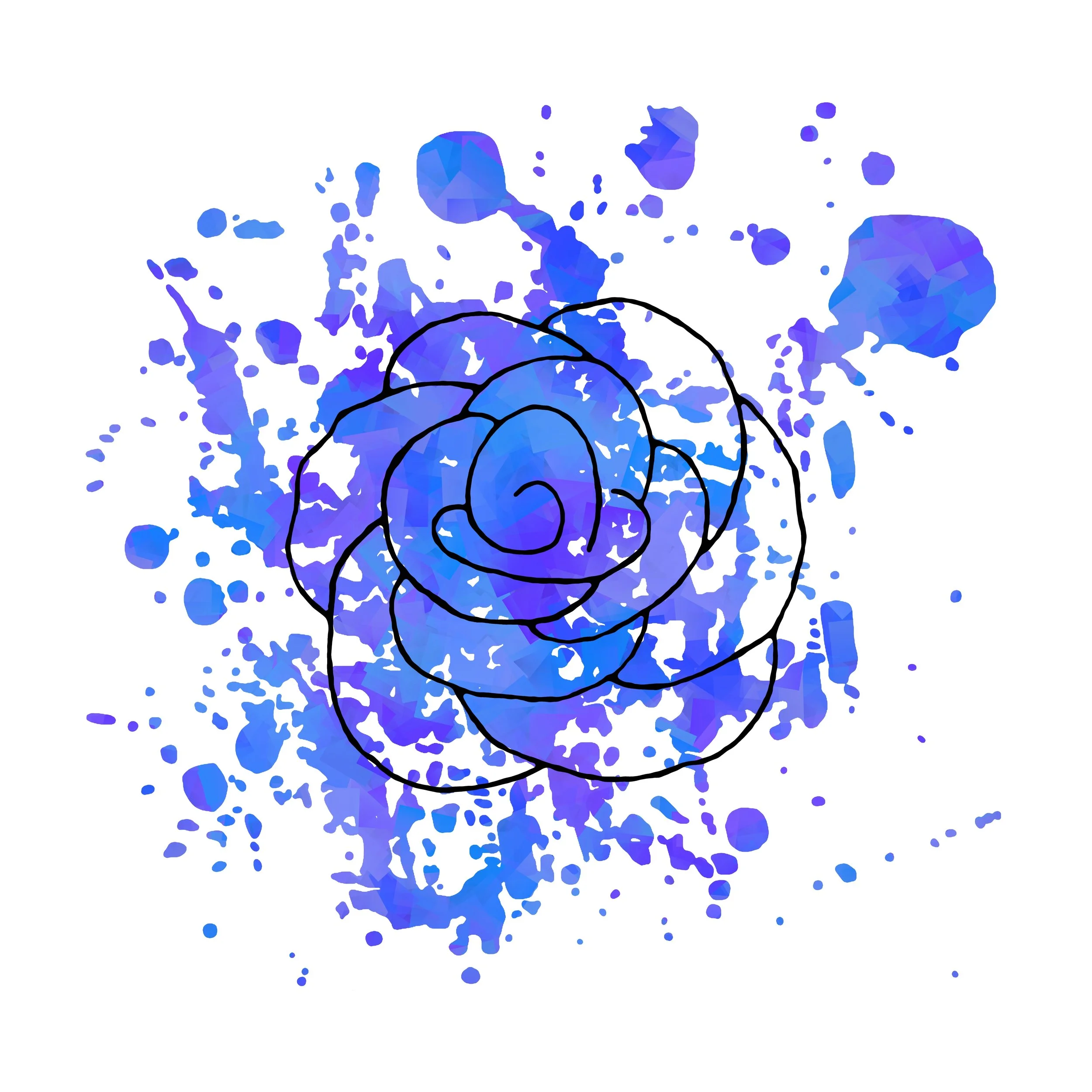 Winter Chill Splatter Rose
