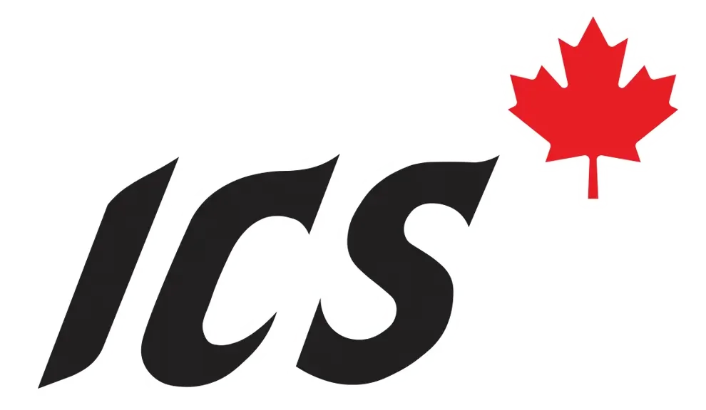 Logo combining the letters 'ICS' with a red maple leaf above, indicating Canadian branding.