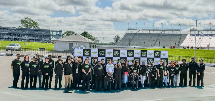 NXG Youth Motorsports participants and volunteers, including Ana Palestro, at Indianapolis Motor Speedway
