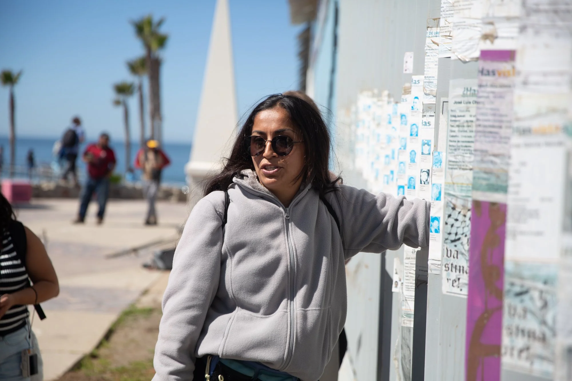 Tania Mendoza speaks at Friendship Park on March 9, 2025. Photo by Viyada Soukthavone.