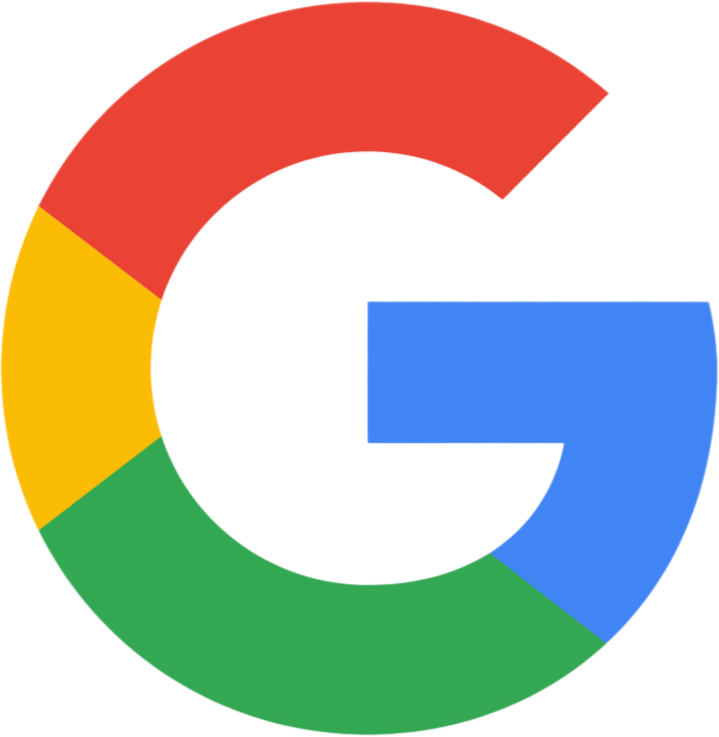 Google logo with a colorful G.