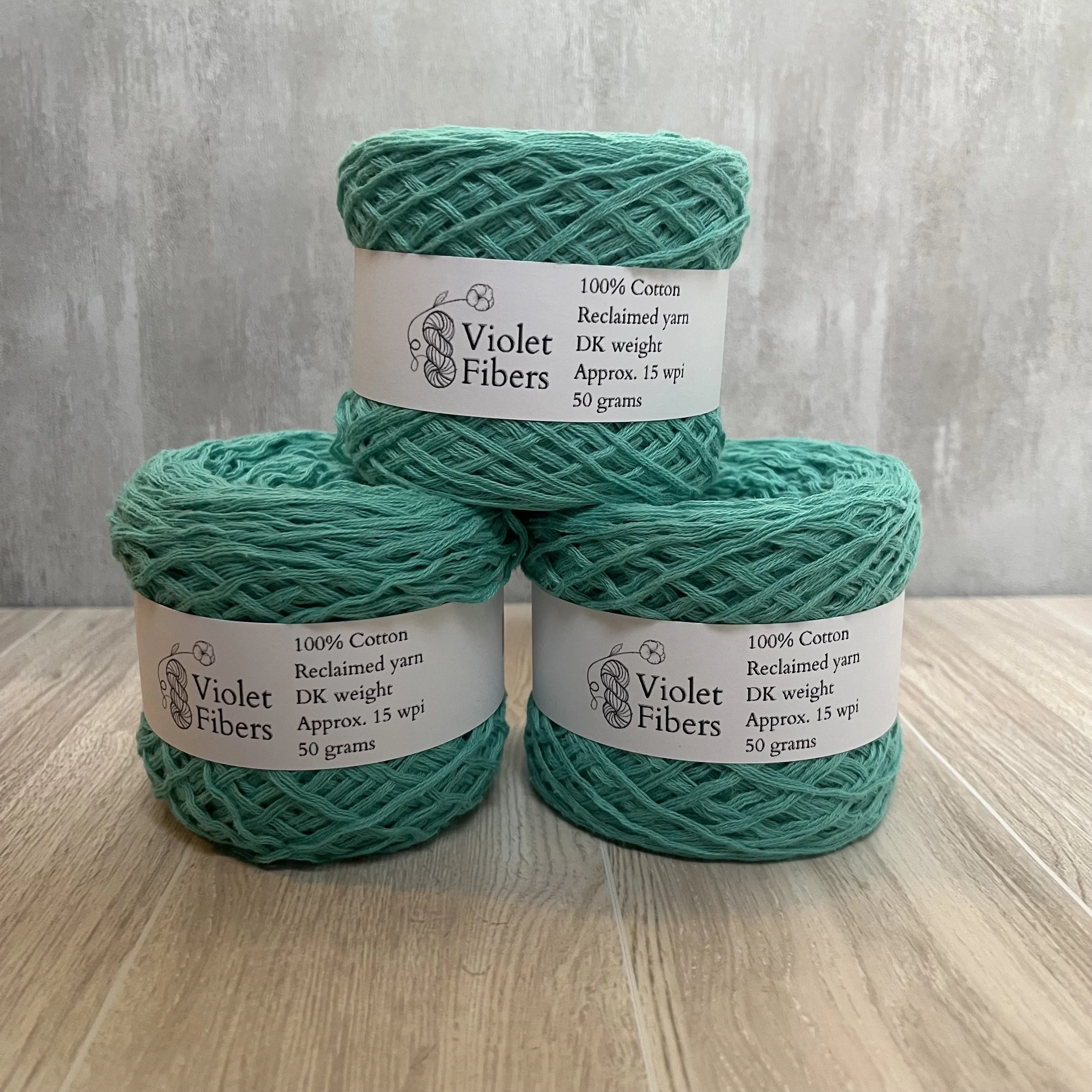 Reclaimed Cotton Yarn - DK Weight - Turquoise