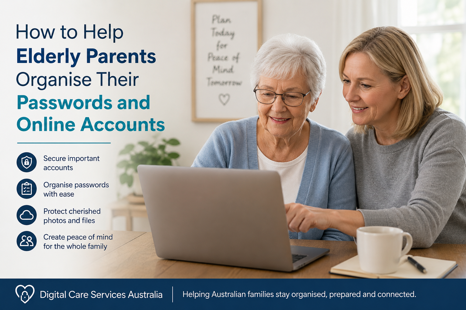 How to Help Elderly Parents Organise Their Passwords and Online Accounts