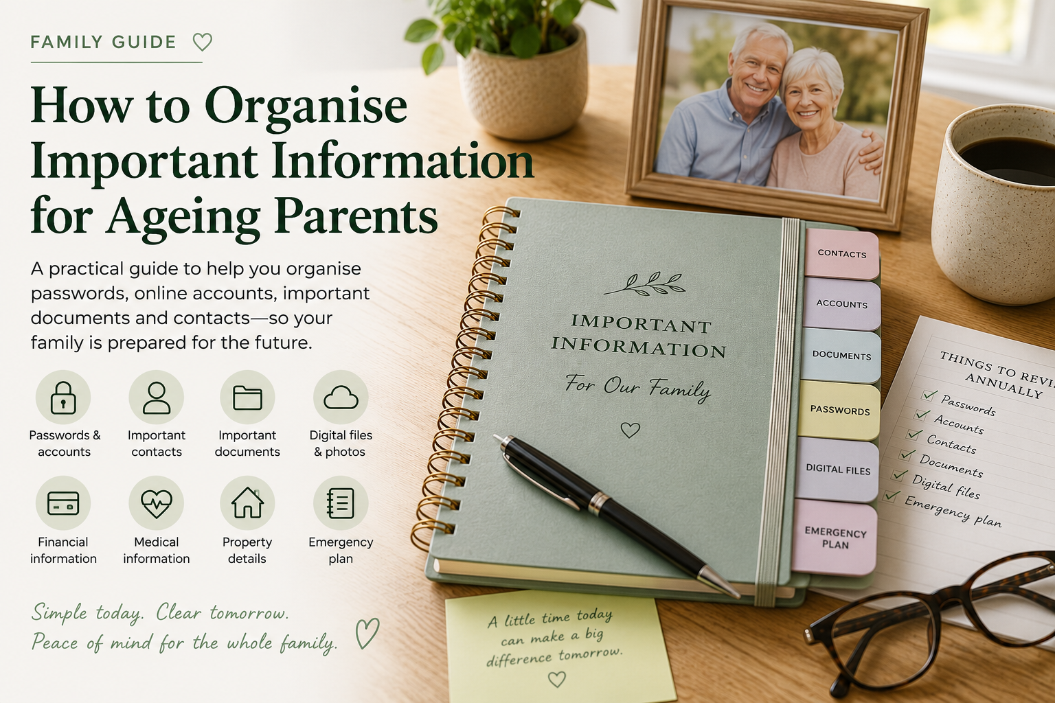 How to Organise Important Information for Ageing Parents: A Practical Guide for Families