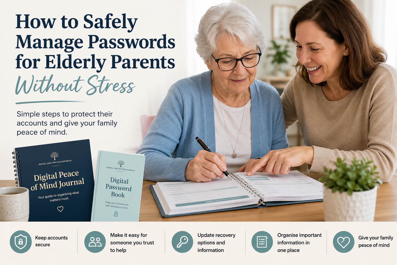 How to Safely Manage Passwords for Elderly Parents Without Stress