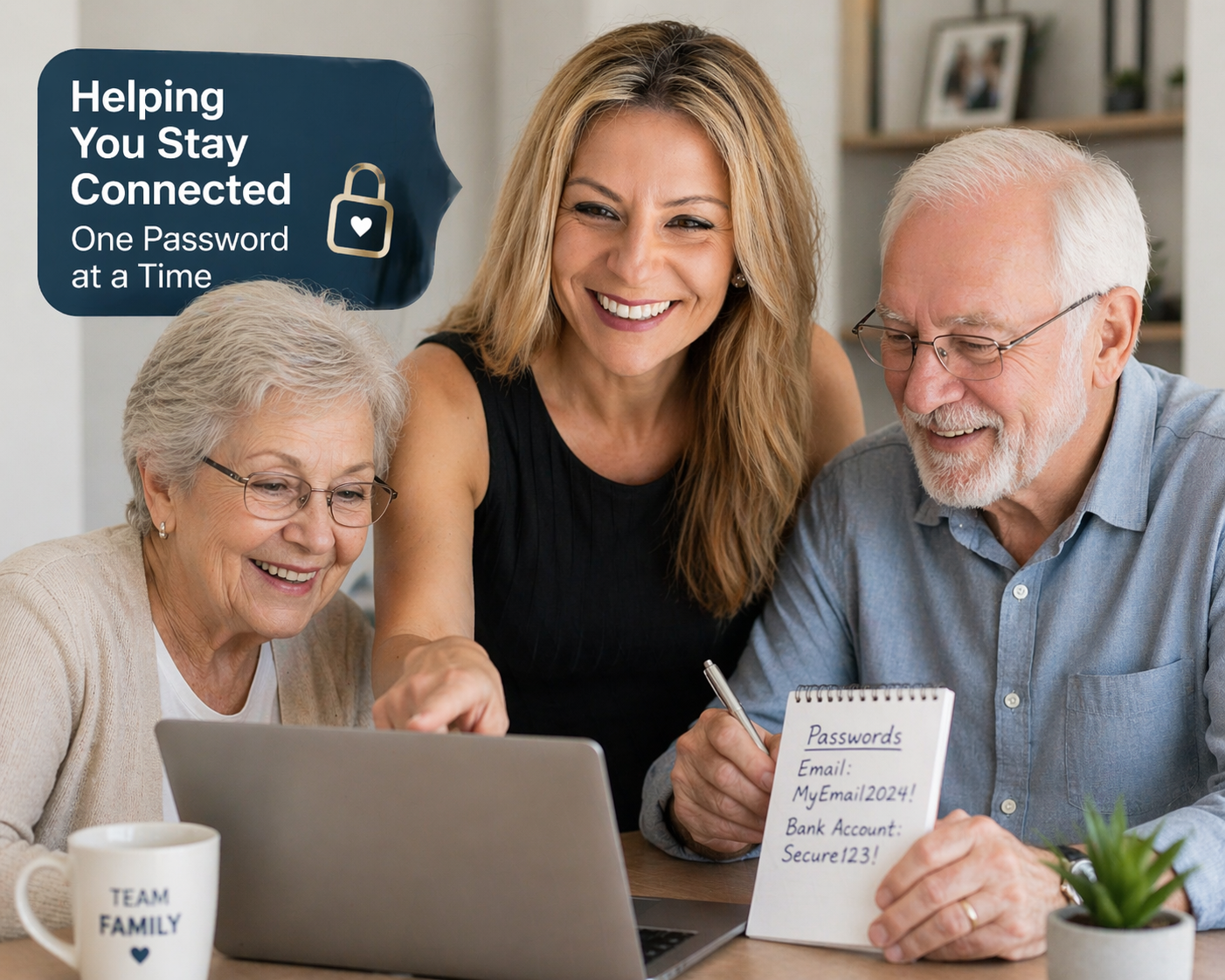 helping elderly parents with passwords