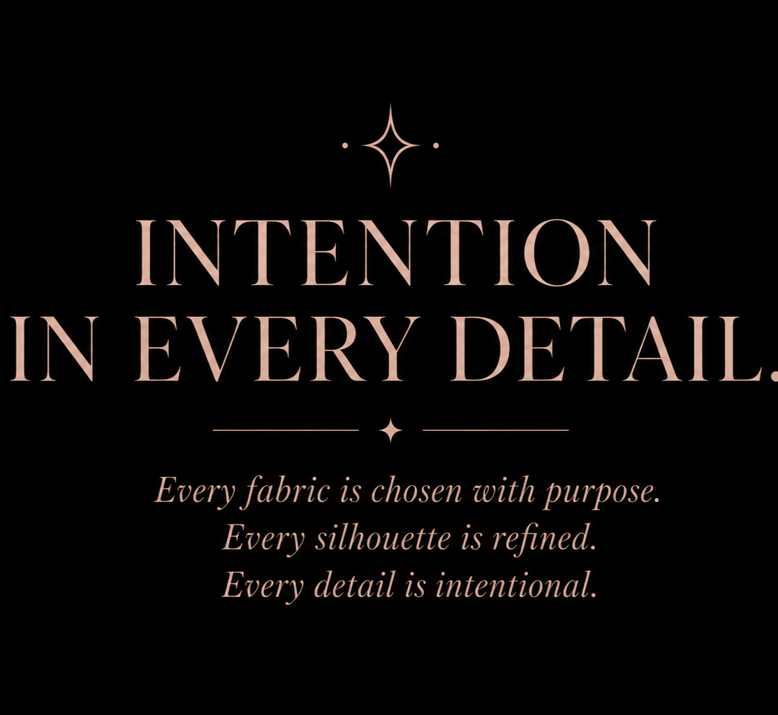 Decorative quote about clothing and design in pink text on a black background.