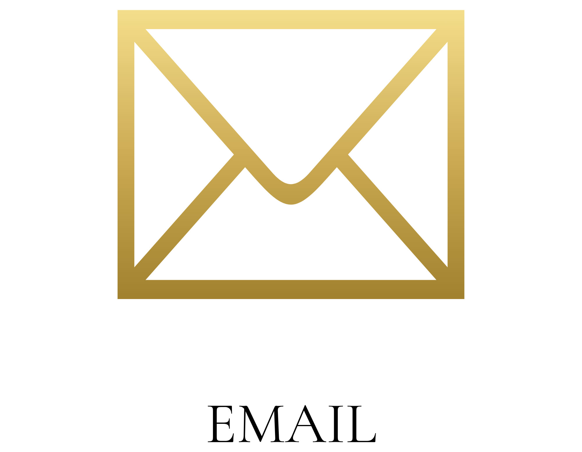 A gold-colored 3D envelope icon with a pink inner flap.