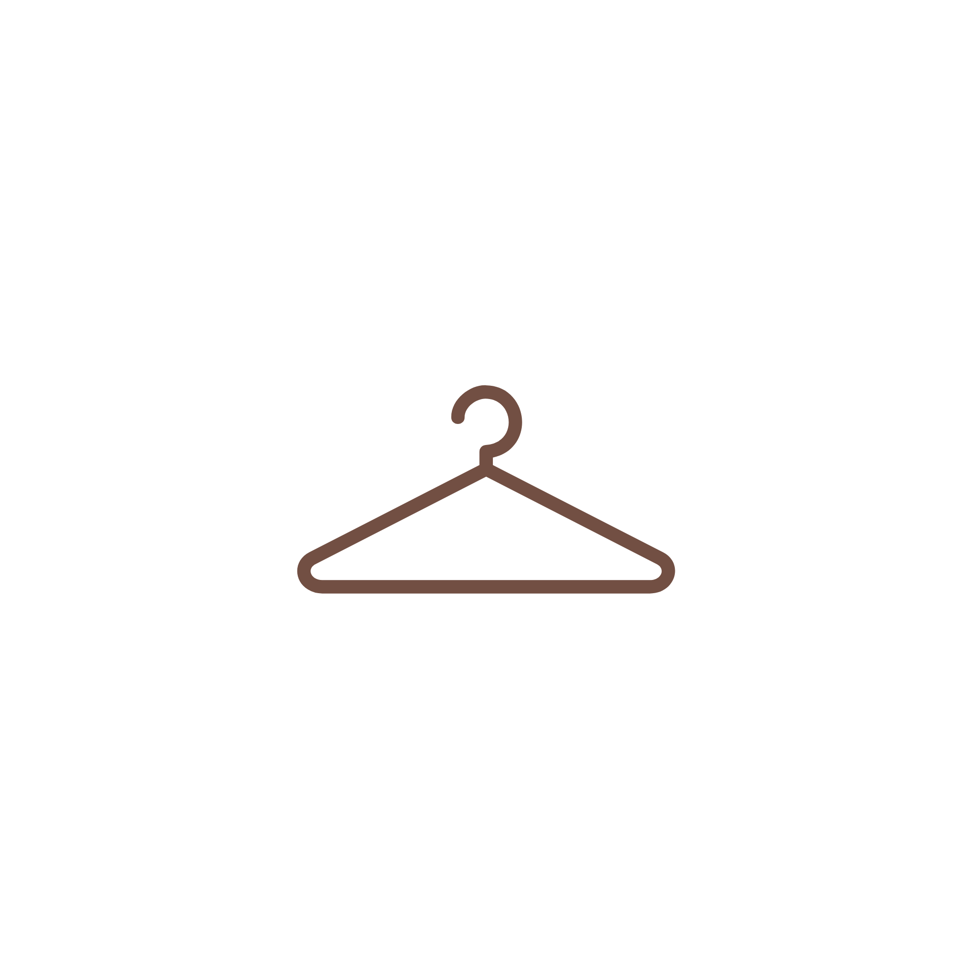 Empty clothes hanger on black background.