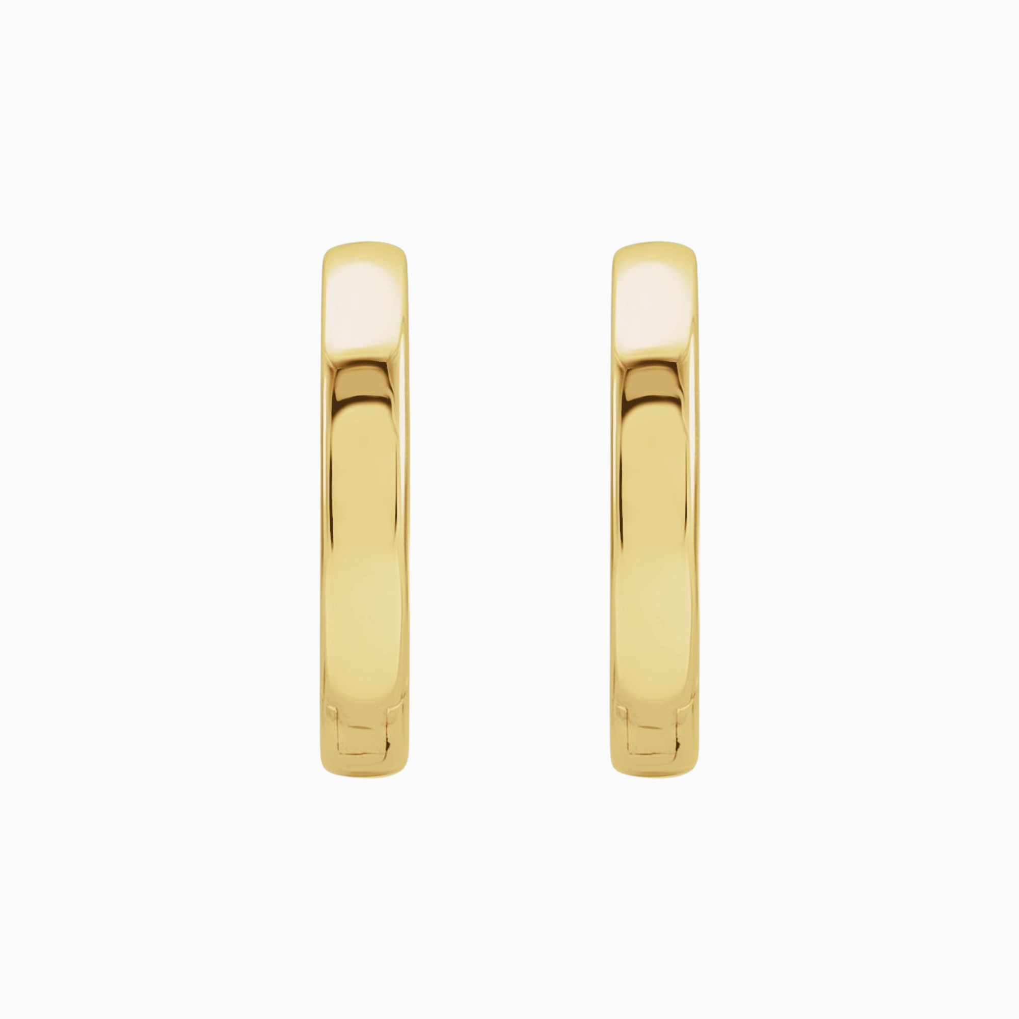 Pair of classic 14K yellow gold huggie hoop earrings