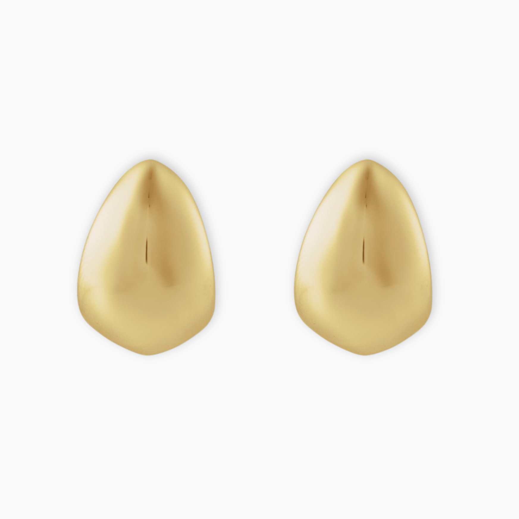 14K yellow gold puffed hoop earrings, bold everyday design | Mary James Jewels