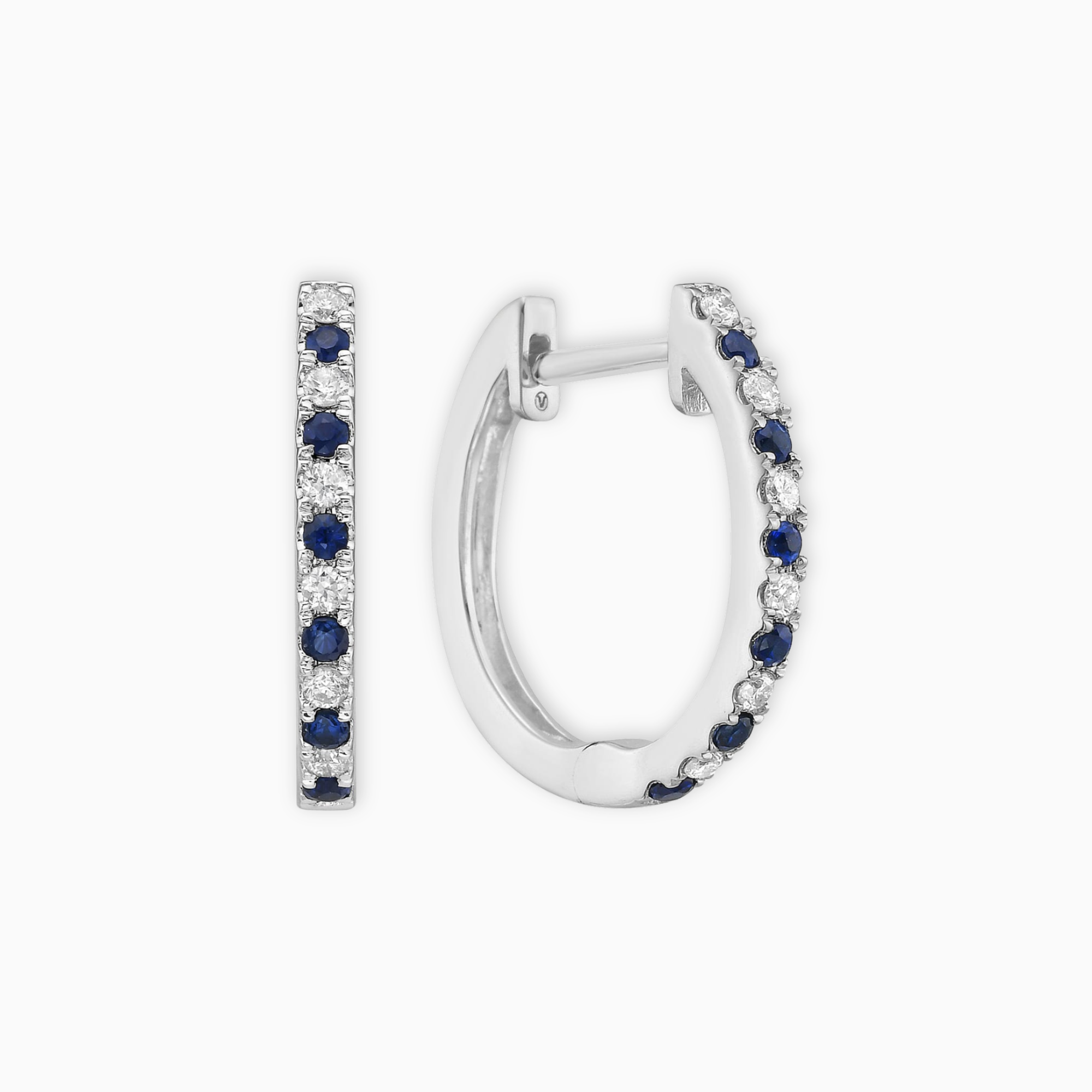 The Sapphire & Diamond Huggies