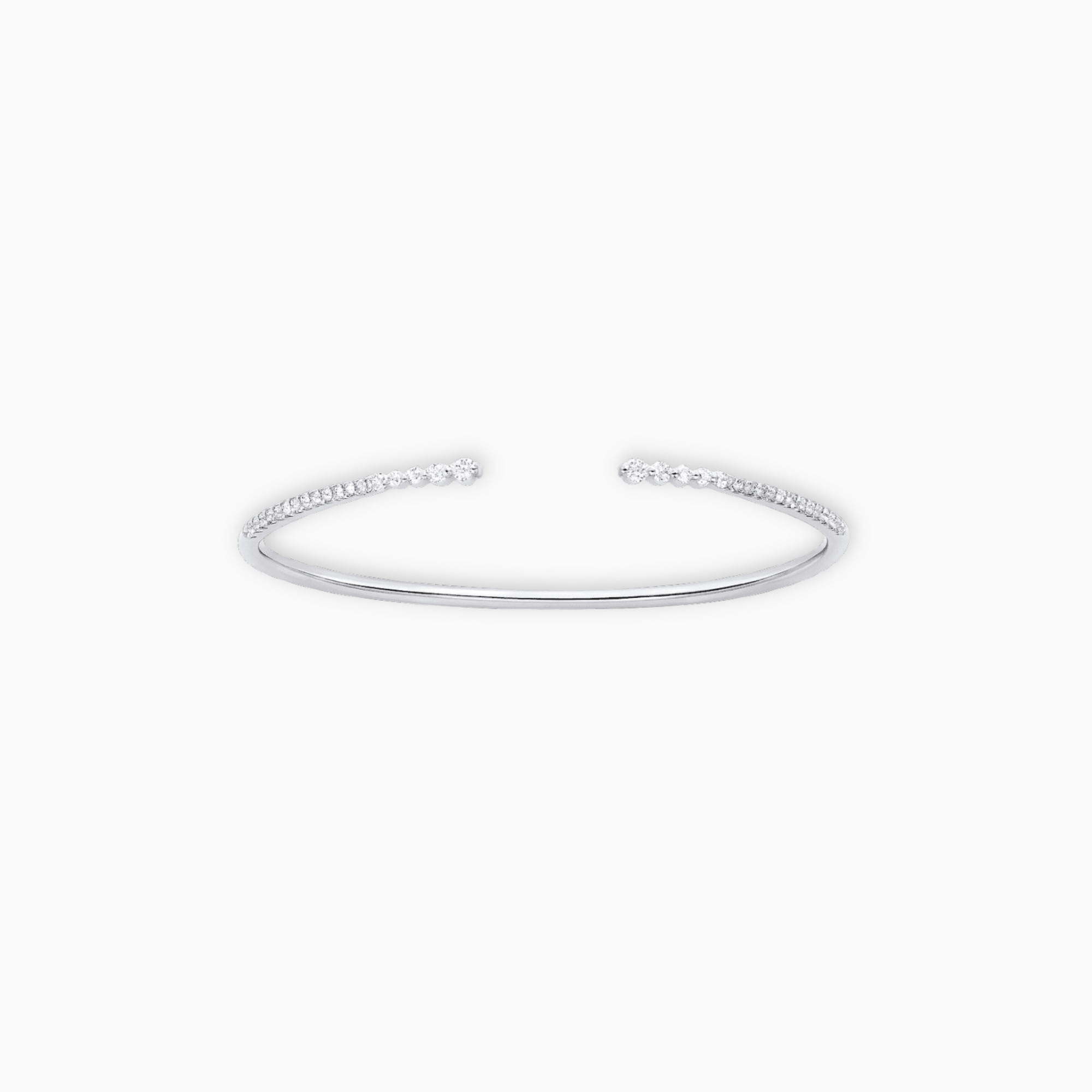 Open diamond bangle in 14K white gold set with natural round diamonds.png