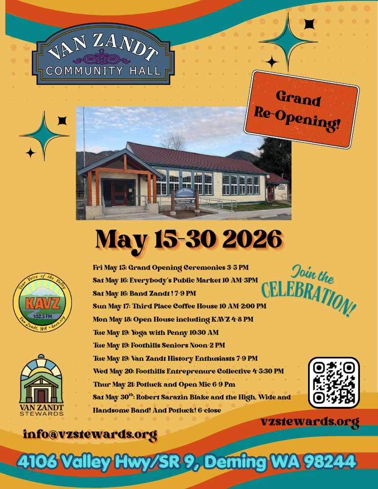 Van Zandt Hall Reopening Events Poster