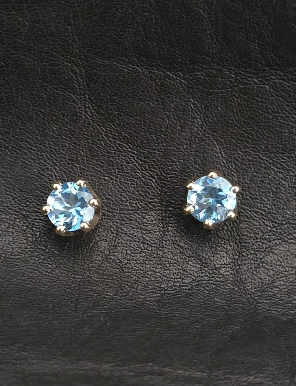 Sky Blue Topaz Stud Earrings
