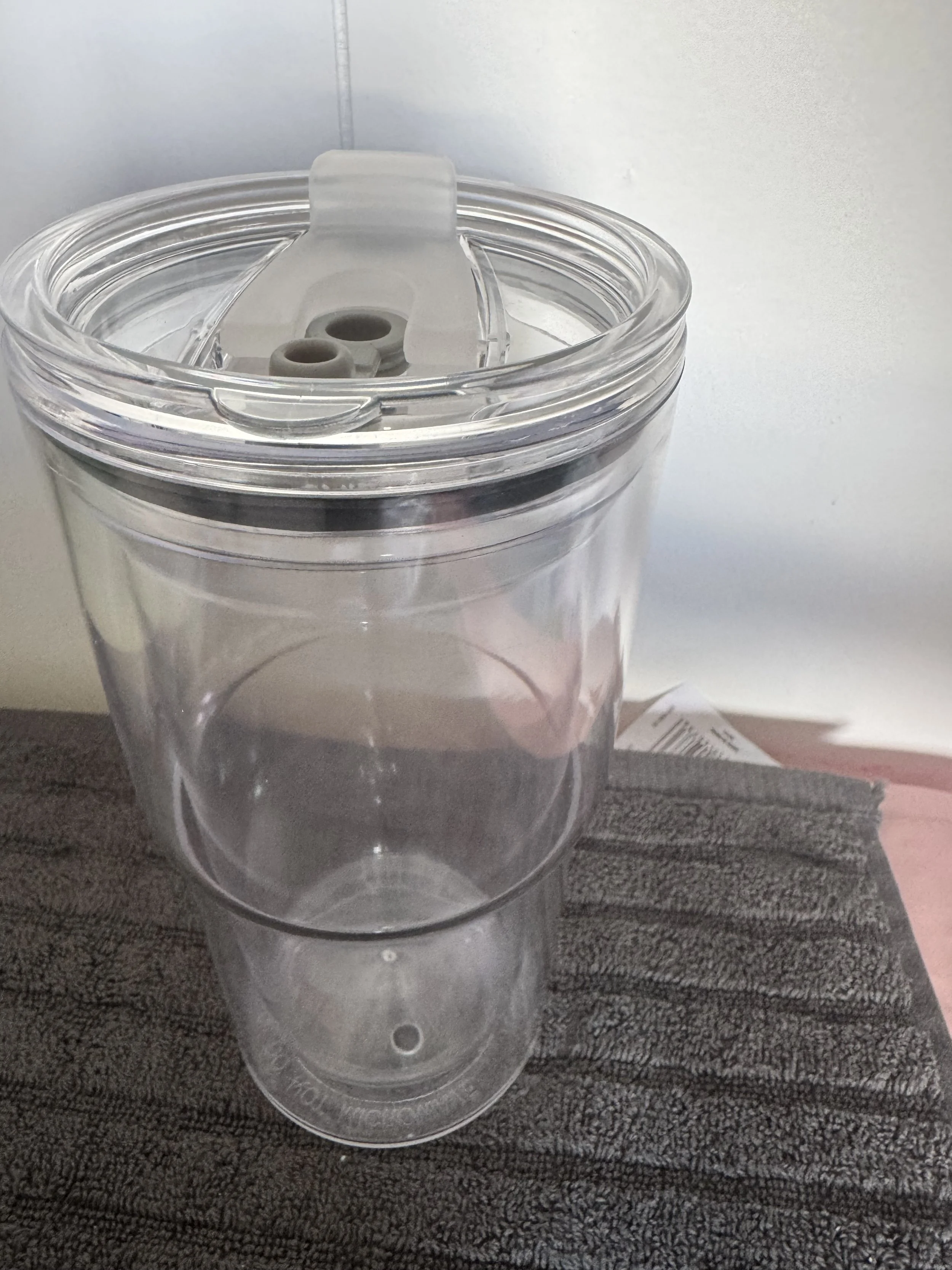 16oz acrylic snow globe travel mug