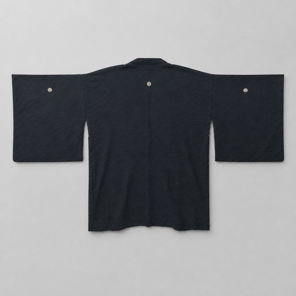 Midnight Crest Haori | Vintage Japanese Silk Haori