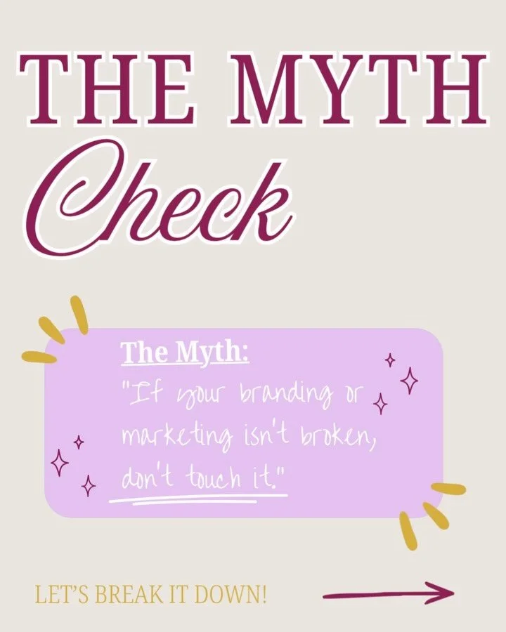 &ldquo;If it&rsquo;s not broke, don&rsquo;t fix it&rdquo; is cute in theory but dangerous in branding.🫣

Your brand doesn&rsquo;t need a complete makeover every year, but it does need room to grow. The goal isn&rsquo;t to change just for the sake of