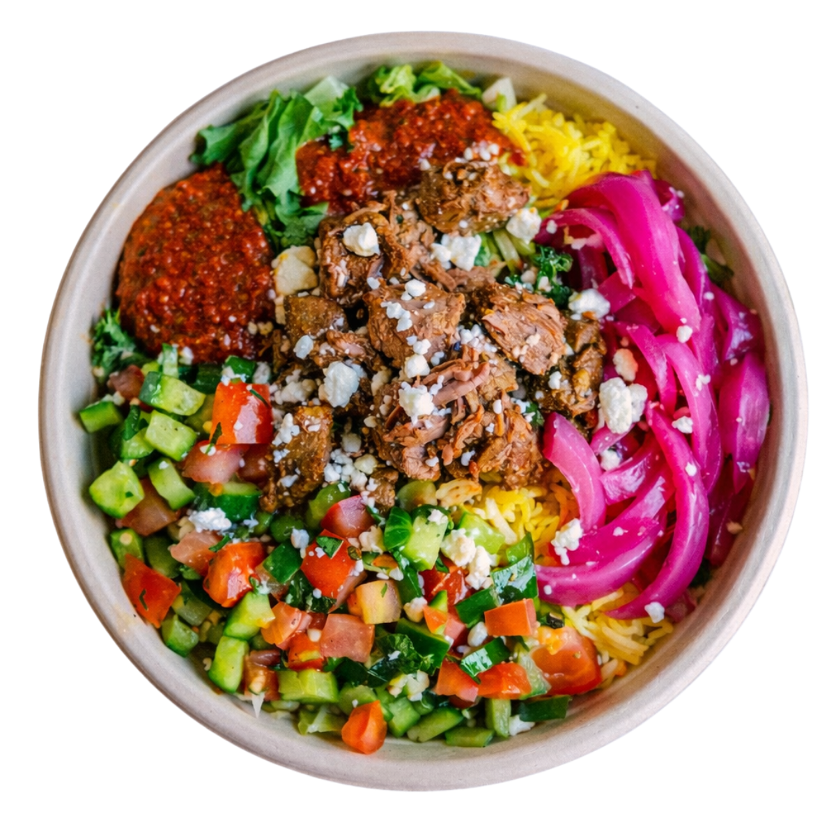 the marrakesh glow harissa lamb bowl