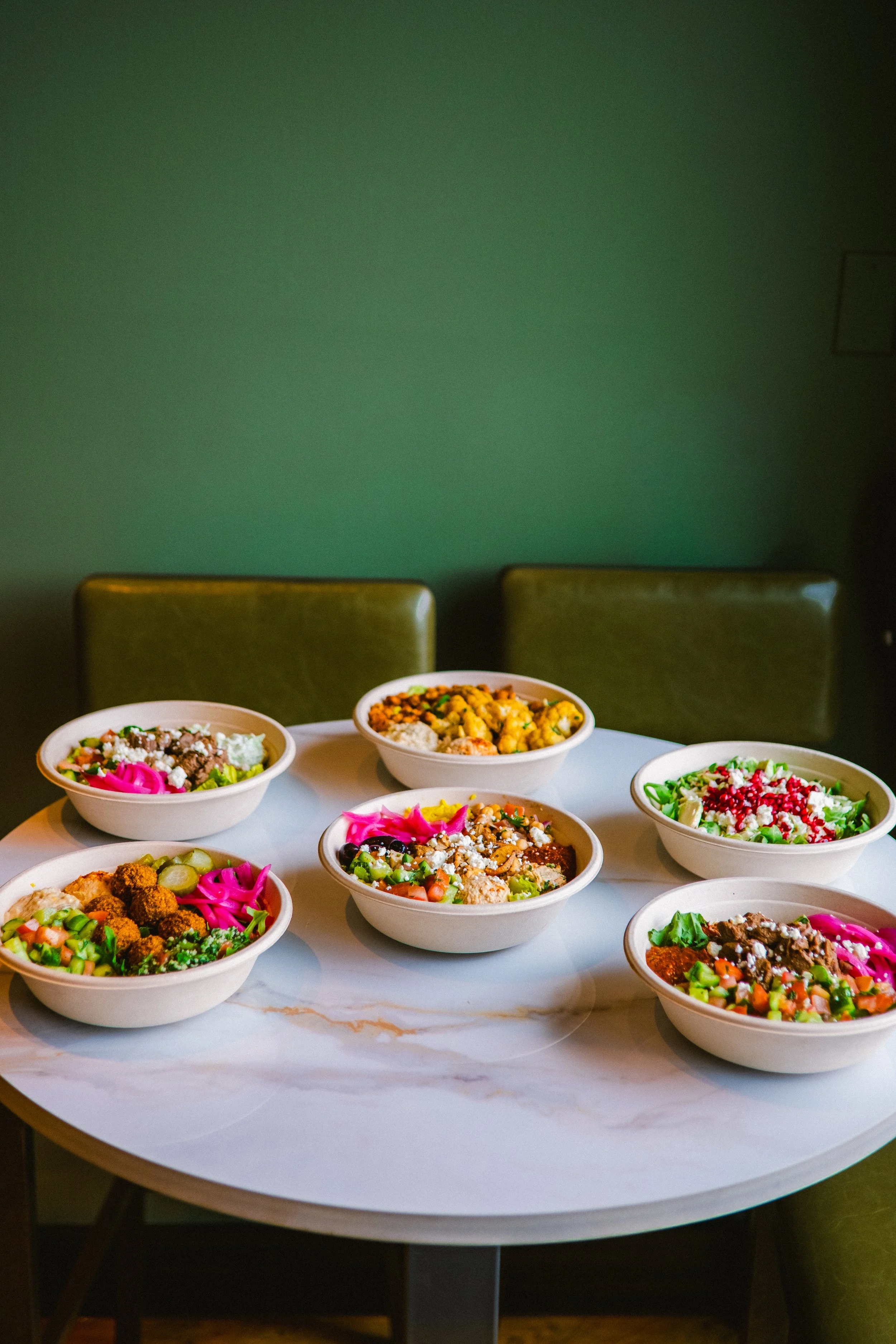 Fresh ingredients build your own bowls