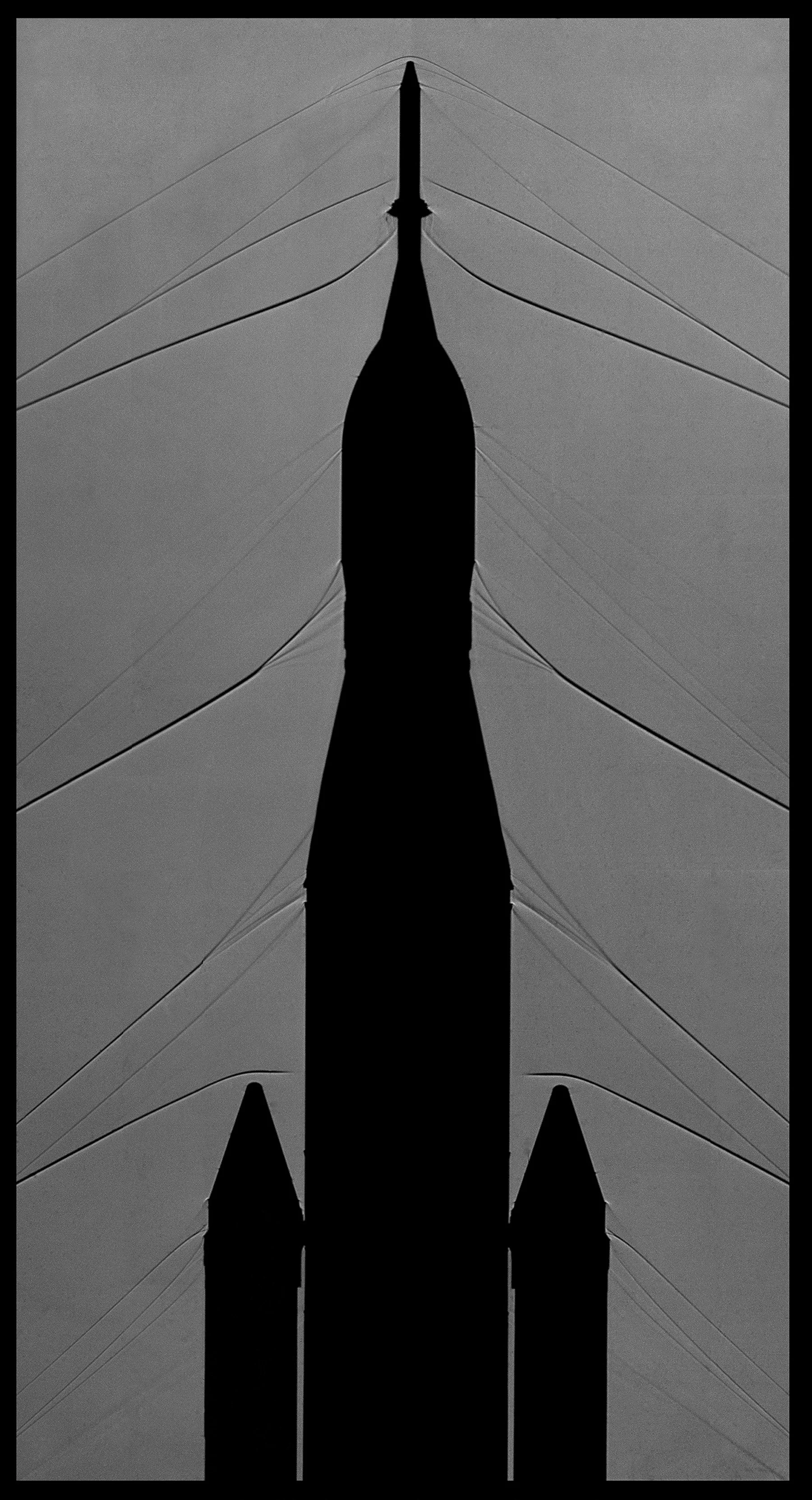 Artemis wind tunnel model Shadowgraphy
