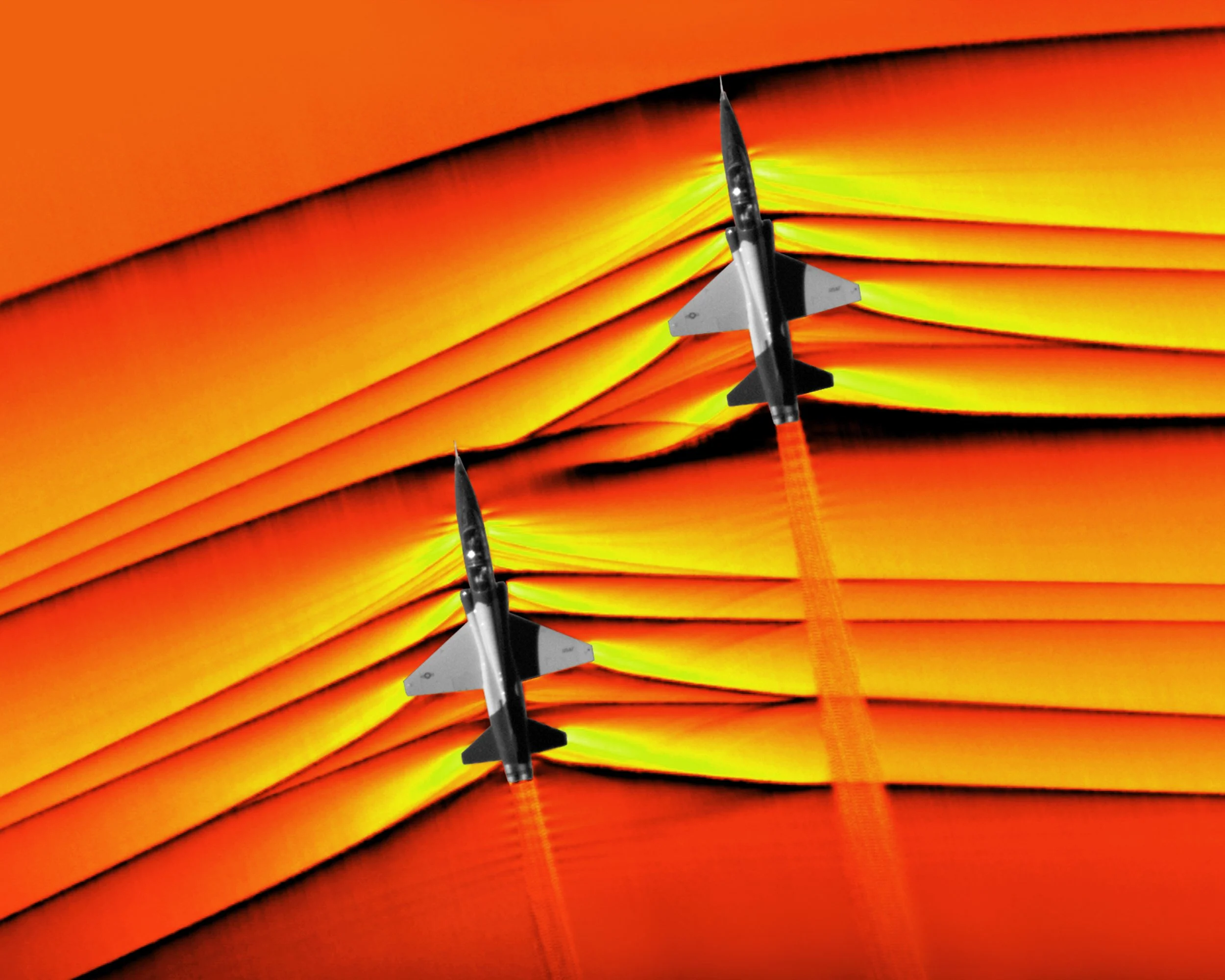 AirBOS image of T38s at M=1.01