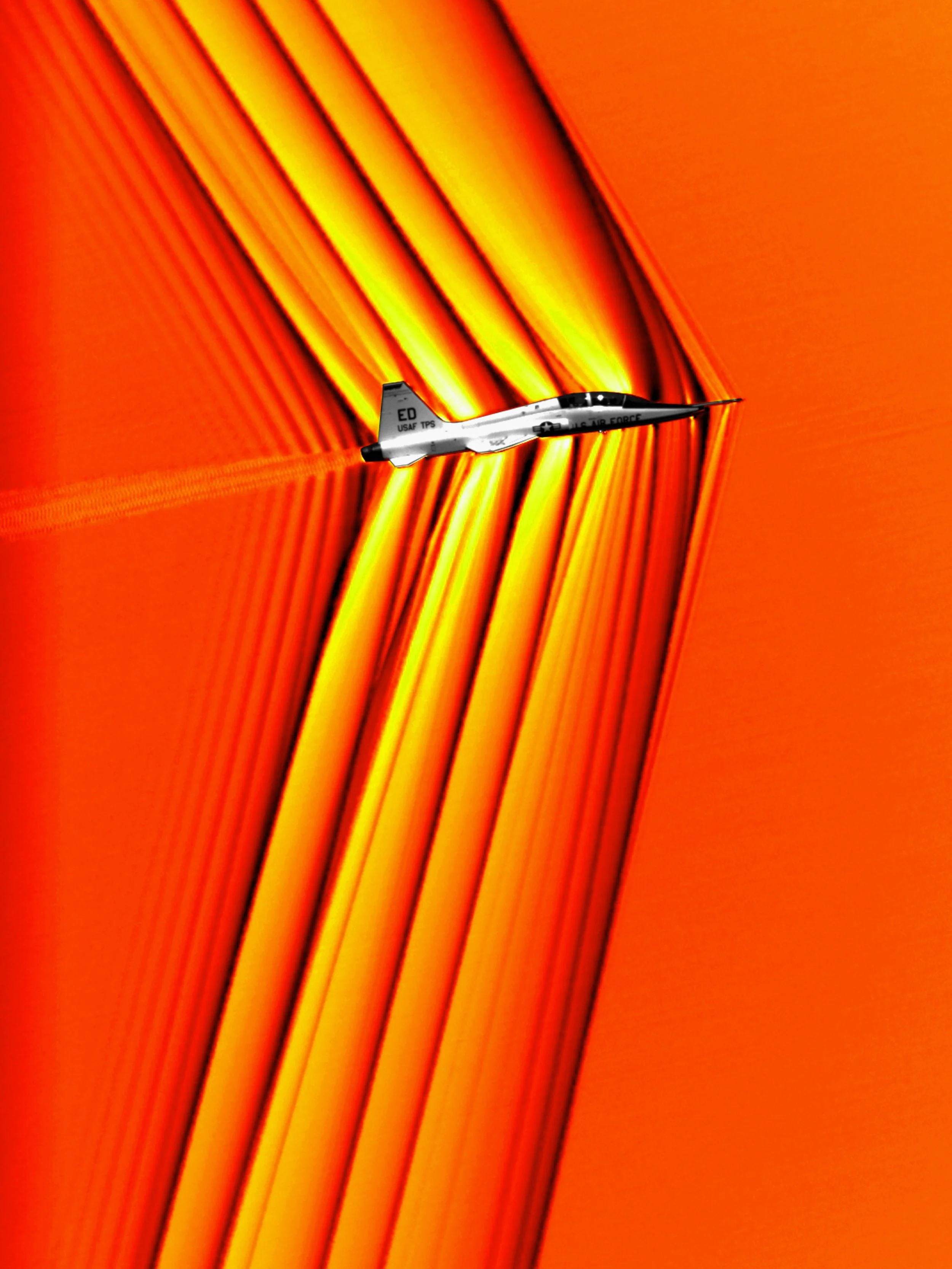 AirBOS image of T38 in profile at M=1.05