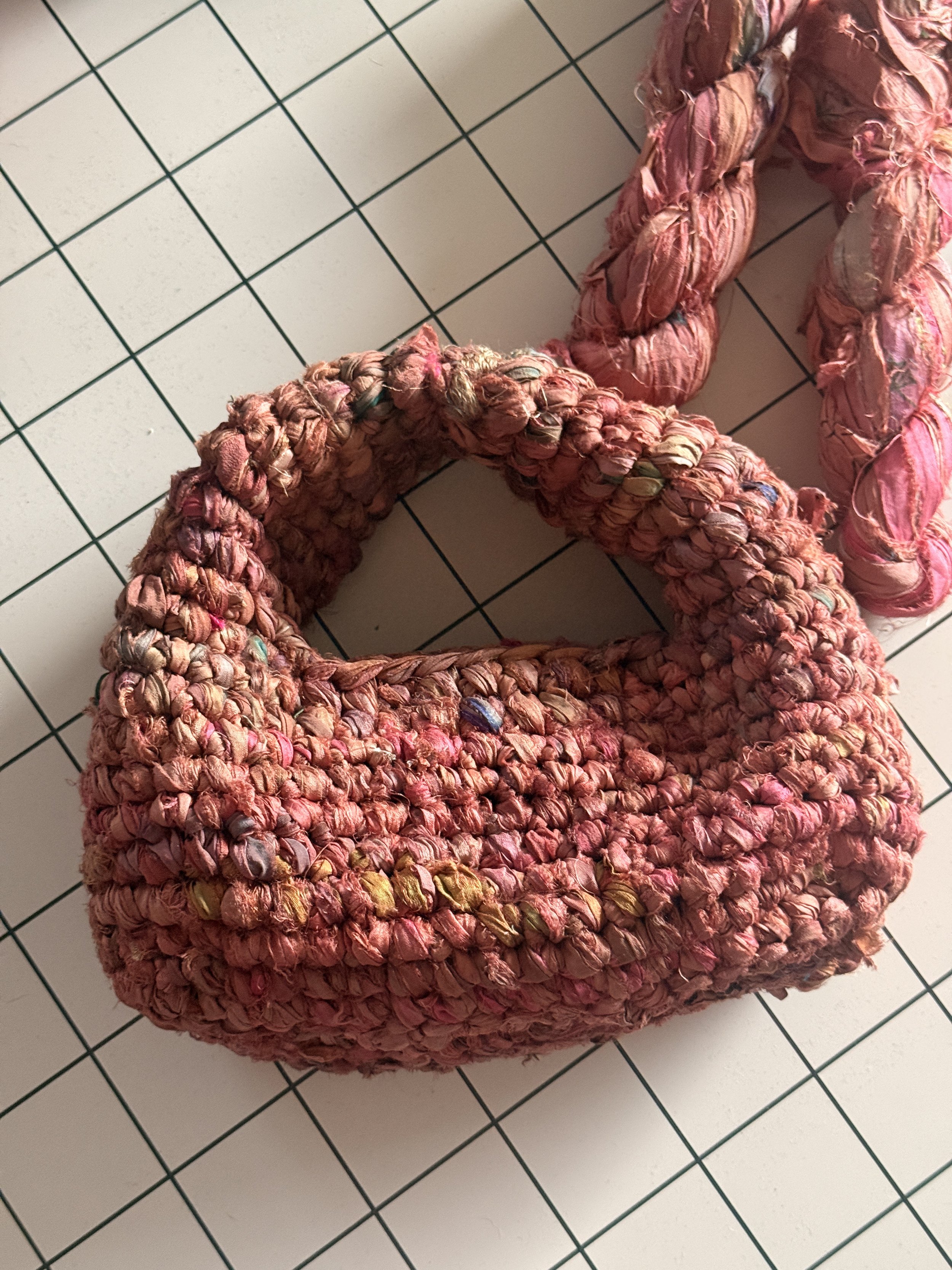 Silk Crochet Hand Bag