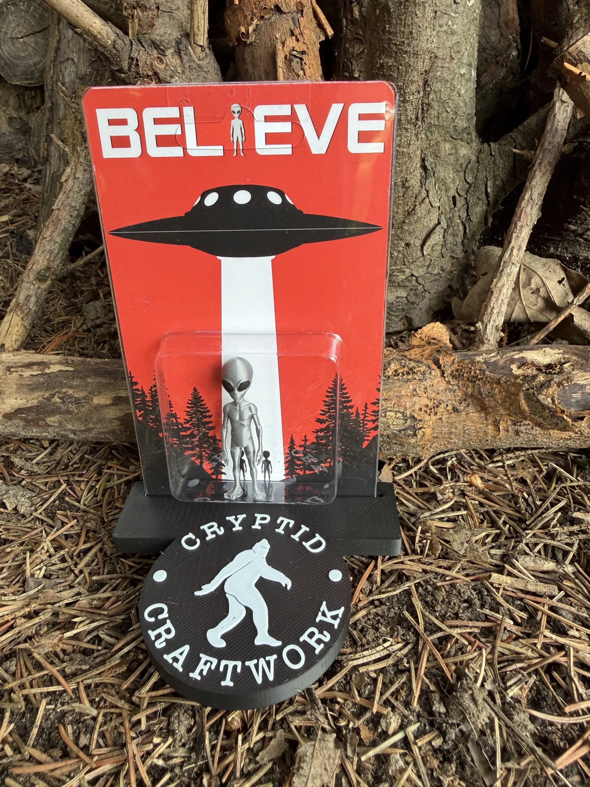Believe Silver Alien Mini Figure