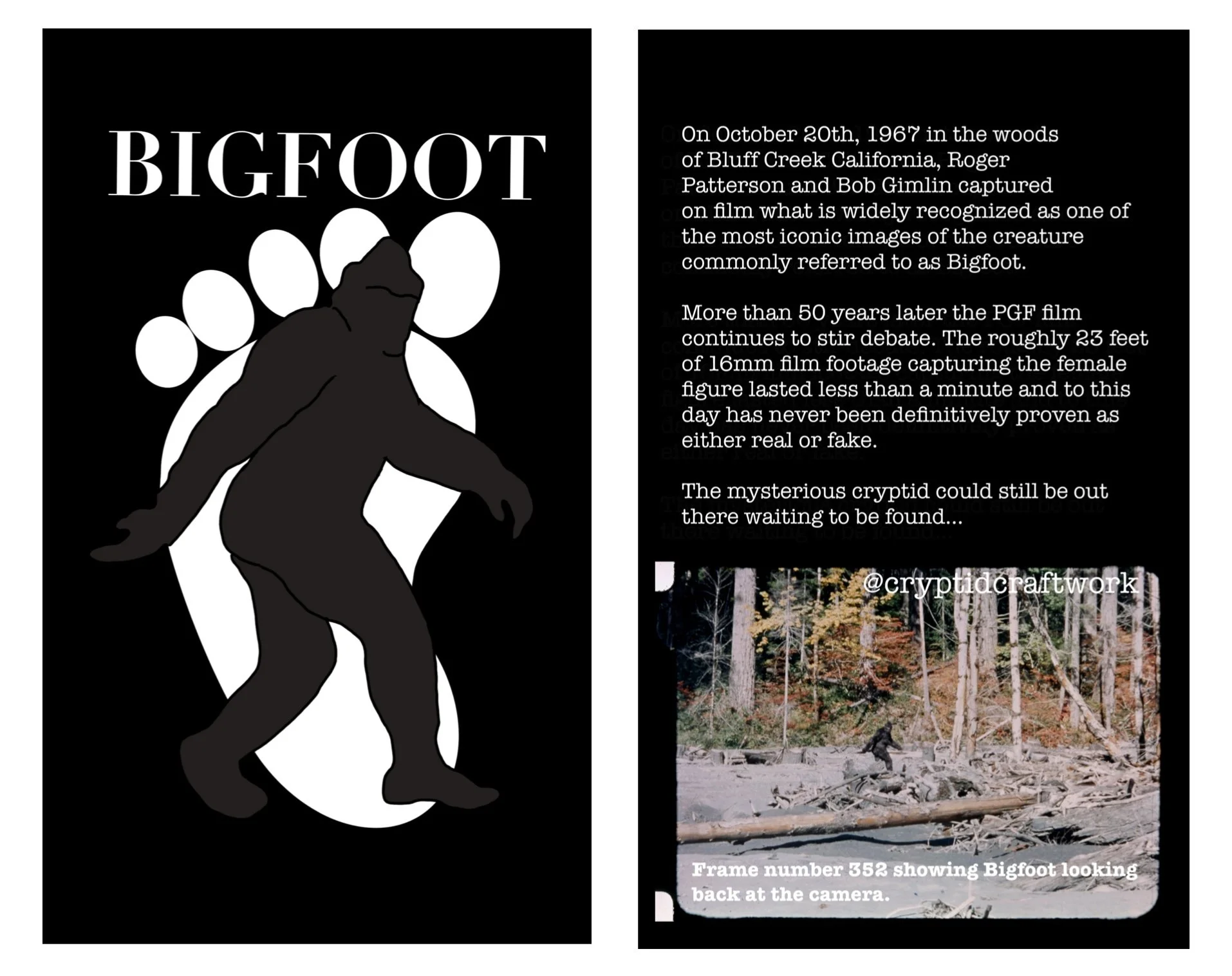 Bigfoot Noir Style Card Backer