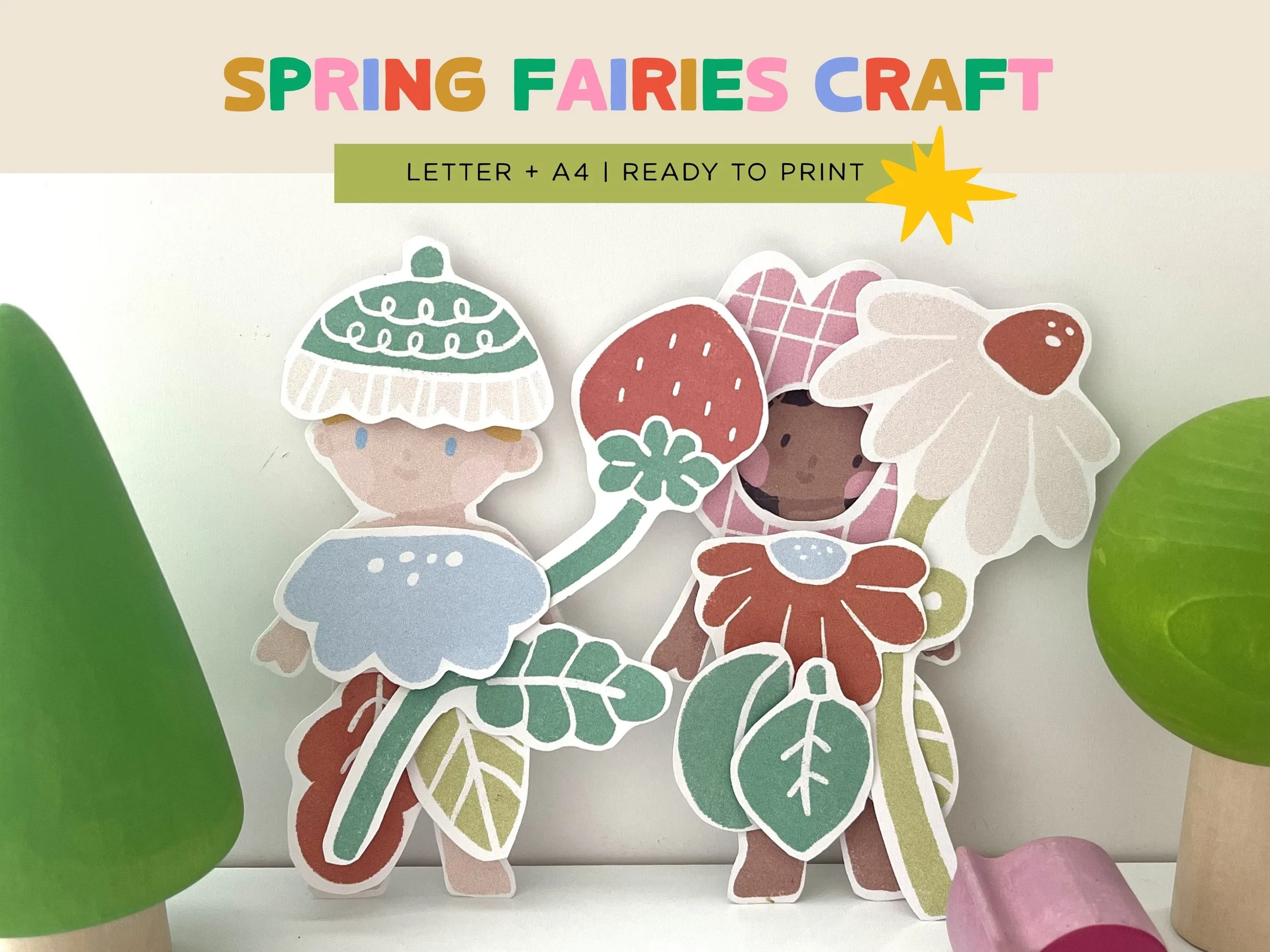 Spring Fairies Paper Dolls Dress-Up