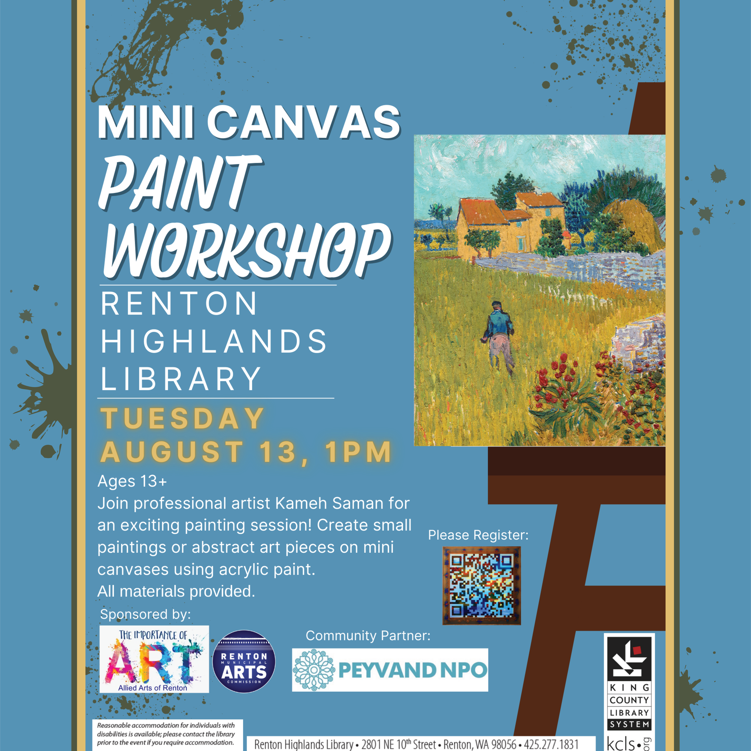 Youth Art Workshop: Mini Canvas Painting 