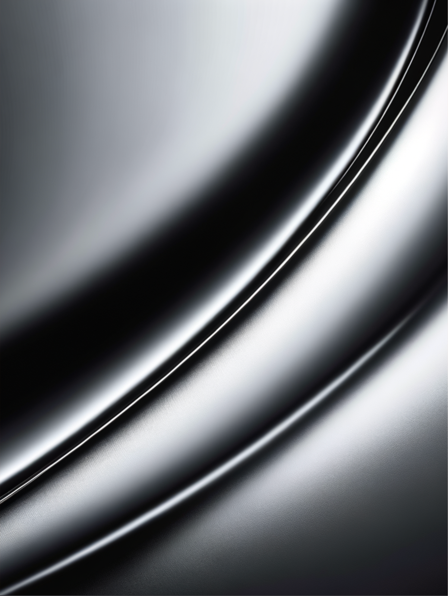 Close-up of a sleek, reflective metallic surface with diagonal lines and smooth gradients.