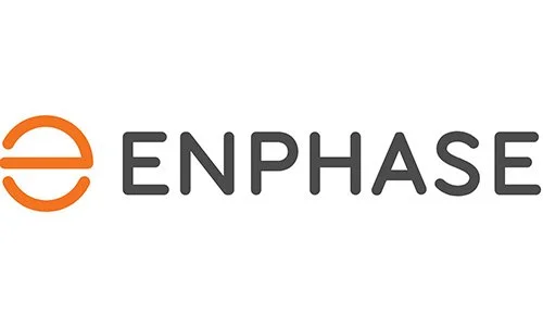 Enphase logo with an orange circular symbol and black text