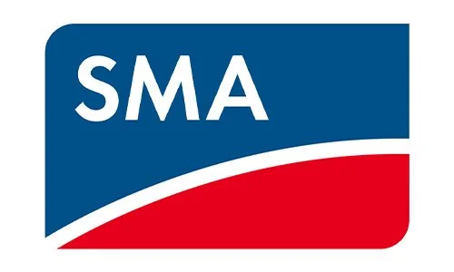 Logo with blue background, white text 'SMA', and a curved red and white stripe.