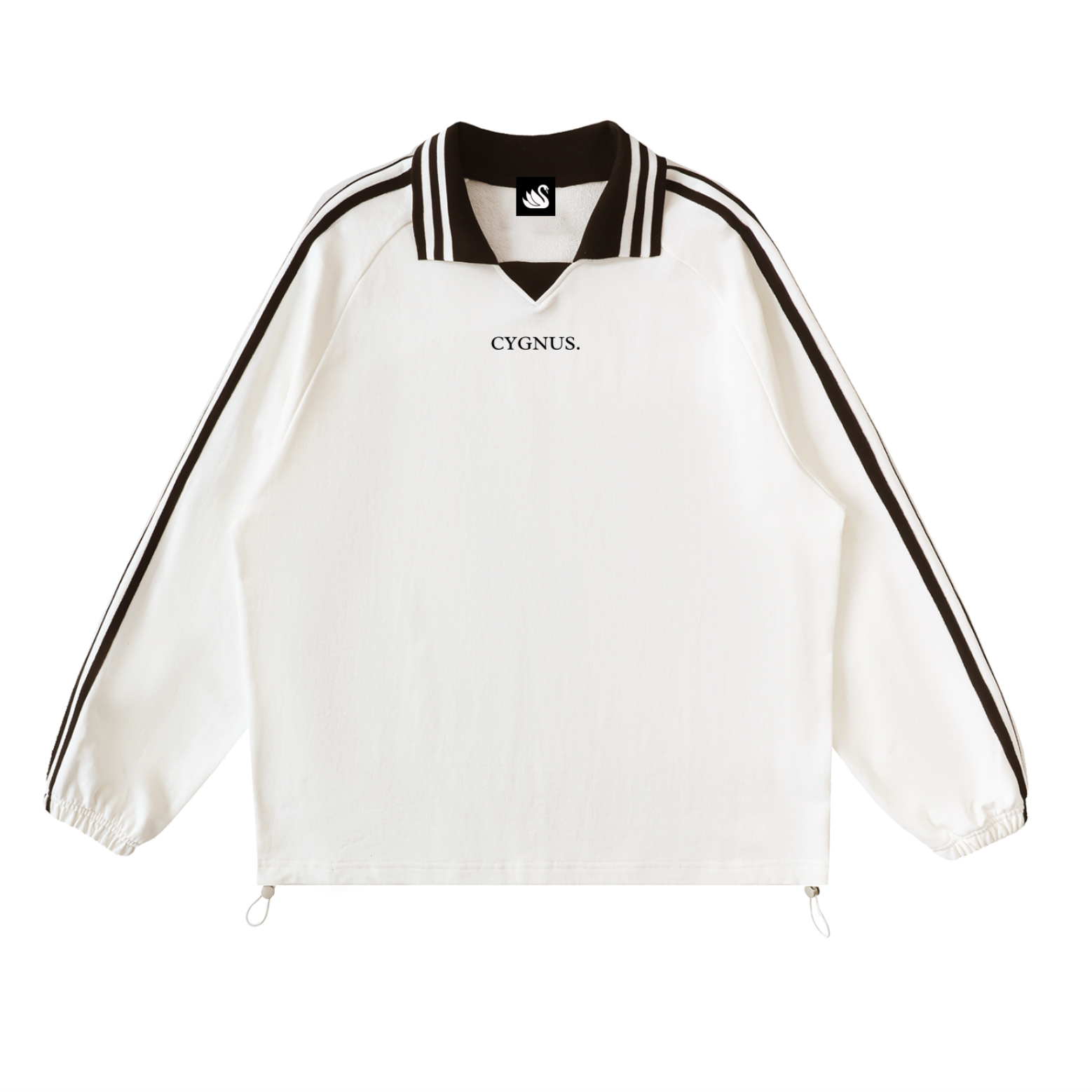 STRIPED ATHLETIC SWEATSHIRT