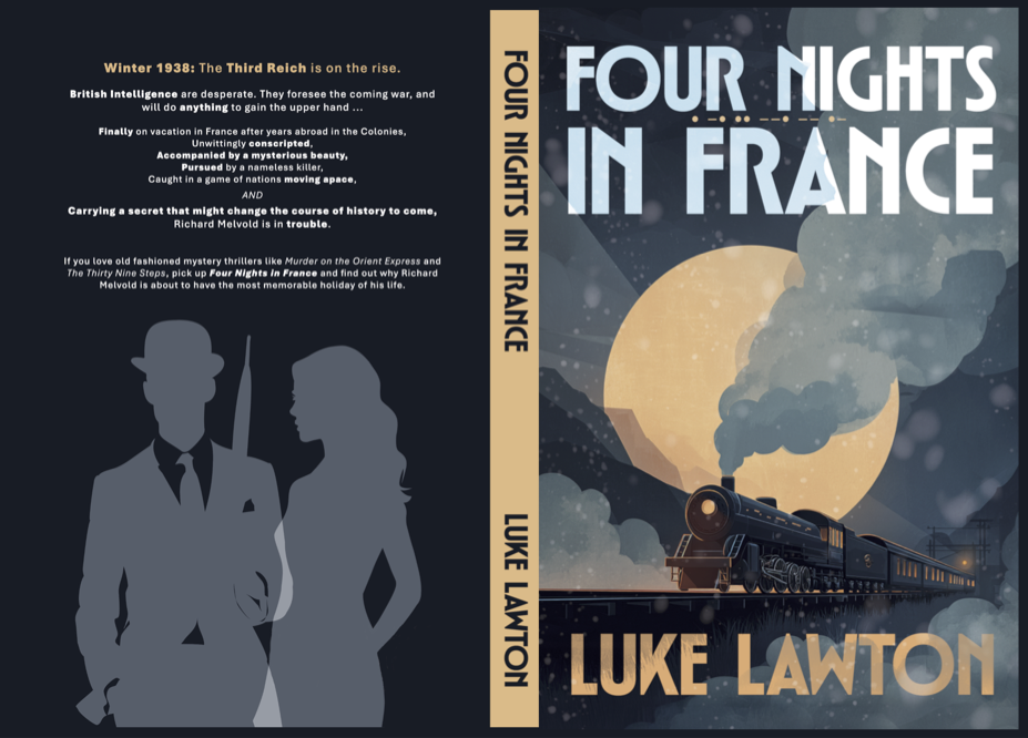Four Nights in France historical espionage novel cover and blurb