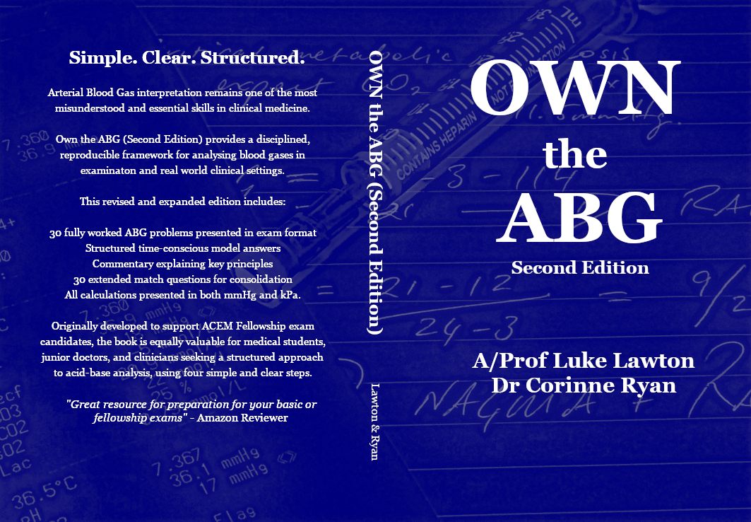 Own the ABG clinical blood gas interpretation book cover and blurb