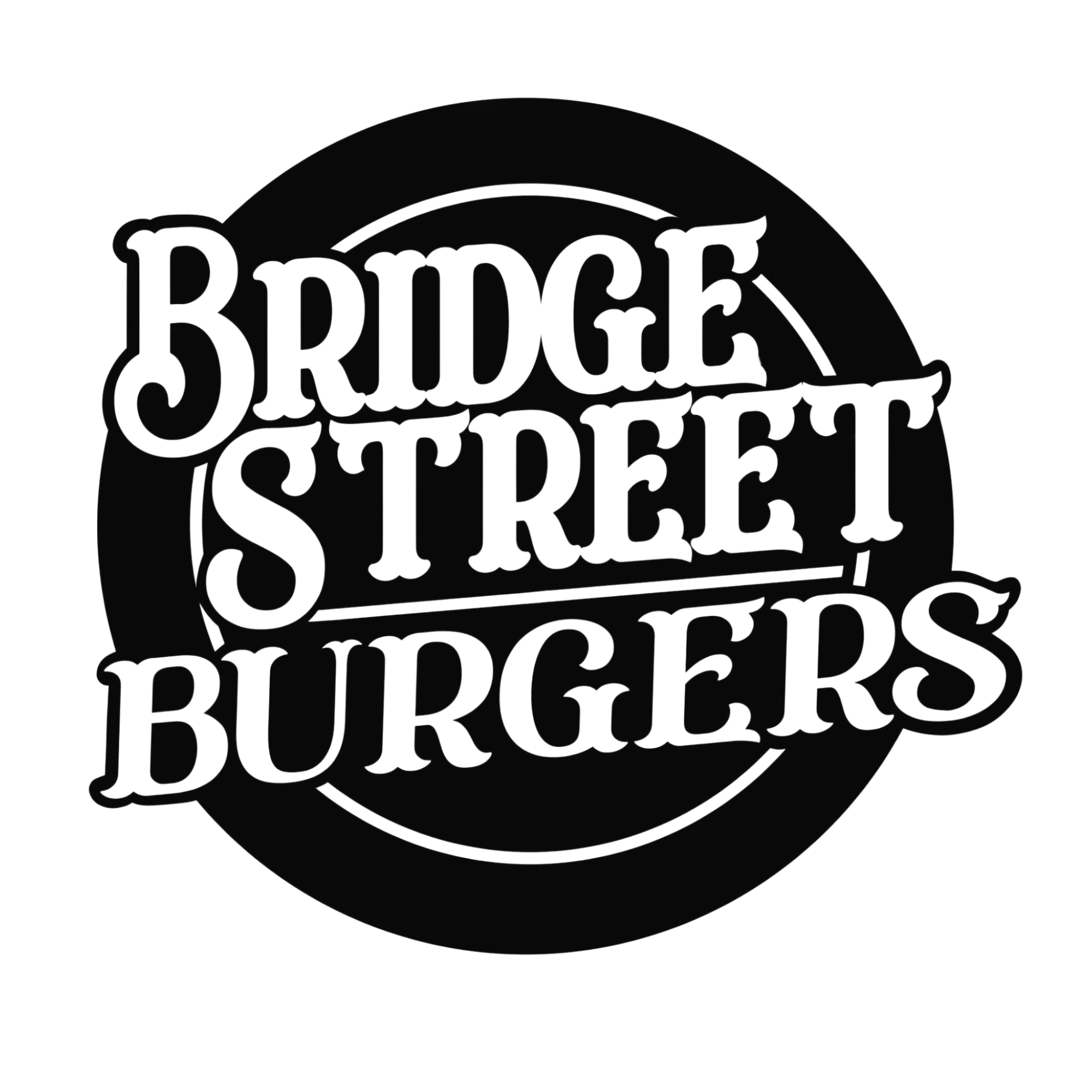 Bridge Street Burgers client logo in black and white