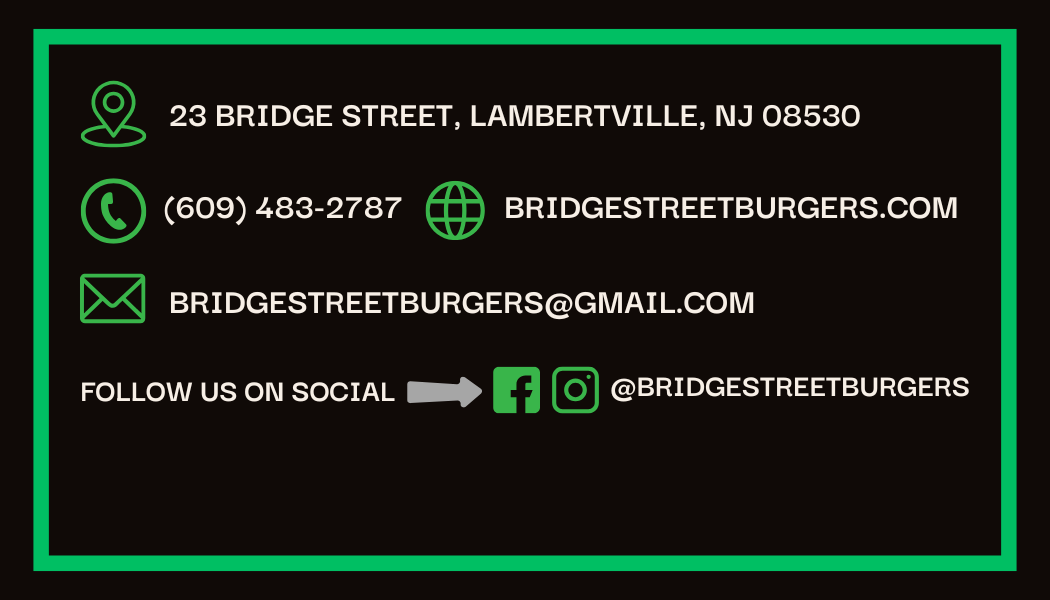 Bridge Street Burgers customer loyalty program burger bucks punch card picture 2